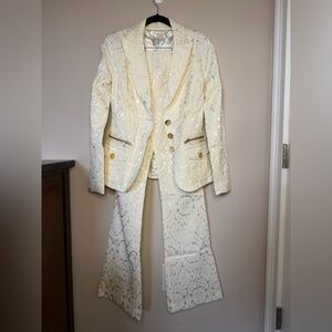 Luxe Ivory and Metallic Ensemble